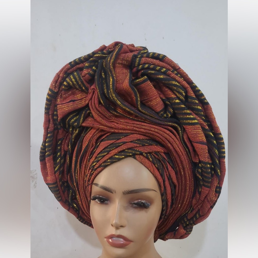 Designer Hat - Rare Elegant Classy One Of A Kind Hand Made Auto Gele  
GEL8 0326